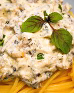 Спагетти со сливочно-грибным соусом Дор-блю