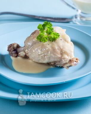 Кролик тушеный в сливках