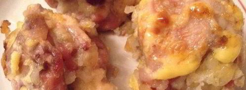 куриные бедрышки, фаршированные рисом, сыром и изюмом. Шаг 7