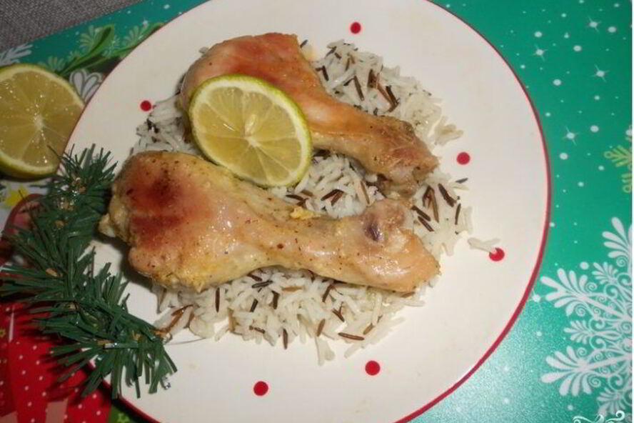 Рецепт куриные ножки с рисом в рукаве