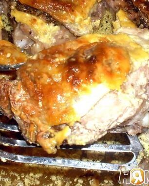 Курица, фаршированная грецкими орехами