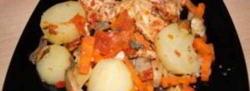 курица с овощами в скороварке. Шаг 5