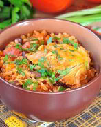 Курица с рисом и фасолью