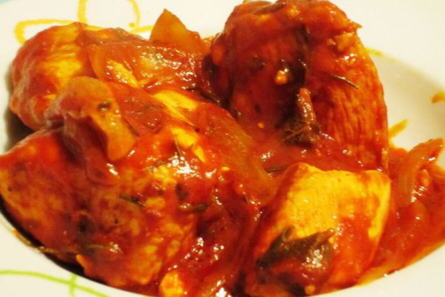 Рецепт курица, тушенная по-охотничьи