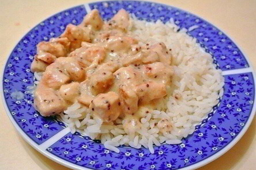 Рецепт курица в сметанно-горчичном соусе