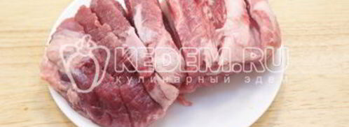 мясо с беконом и сыром. Шаг 2