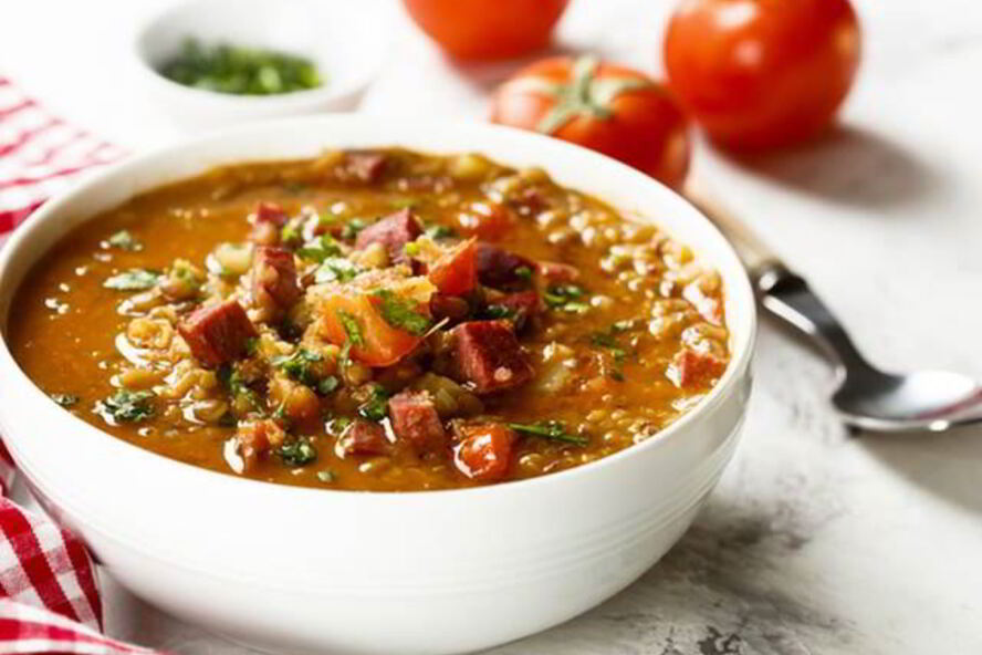 Рецепт обжаренная свинина с чечевицей в мультиварке