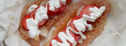 отбивные из куриного филе с луком, помидорами и сыром на пару. Шаг 3