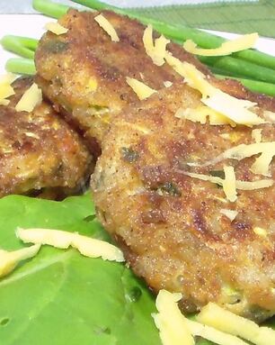 Овощные биточки из кабачков