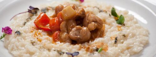 рагу из кролика с ризотто и соусом песто. Шаг 8