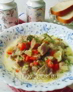 Свинина с яблоками в сливках