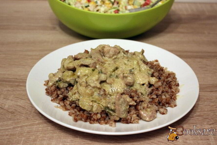 Рецепт свинина тушеная в сметане с карри-манго