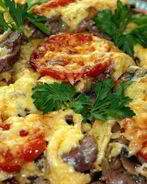 Свинина в духовке с грибами