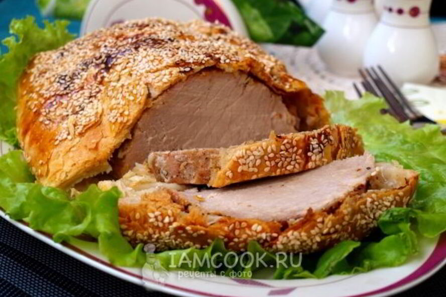 Рецепт свинина в тесте, запеченная в духовке