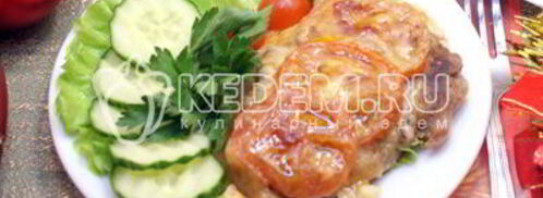 запеченное мясо с помидорами и сыром. Шаг 7