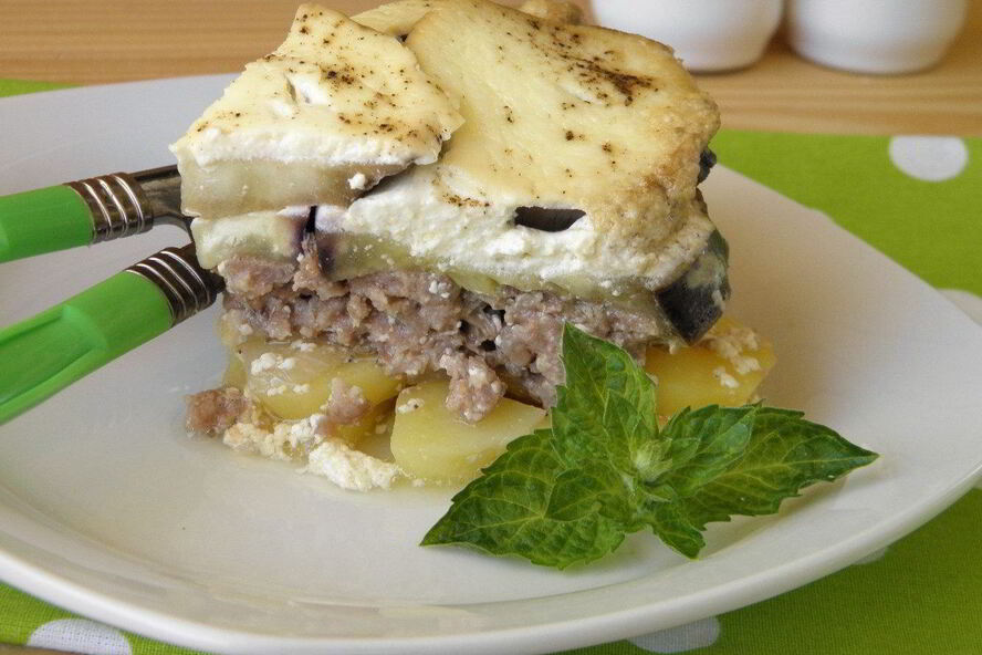 Рецепт баклажаны с фаршем и картошкой