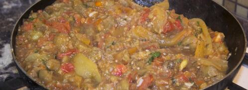 баклажаны с перцем и помидорами быстро и просто. Шаг 12