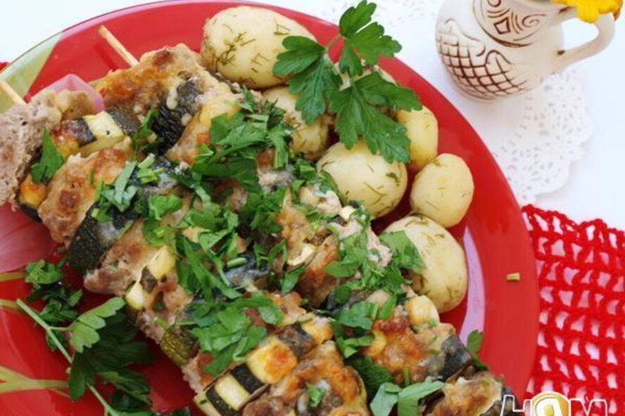 Рецепт кабачки на шпажках