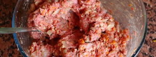 кабачок с фаршем и булгуром, запеченный в духовке целиком. Шаг 11