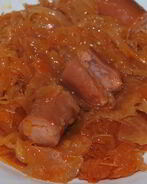 Капуста с сосиской в мультиварке