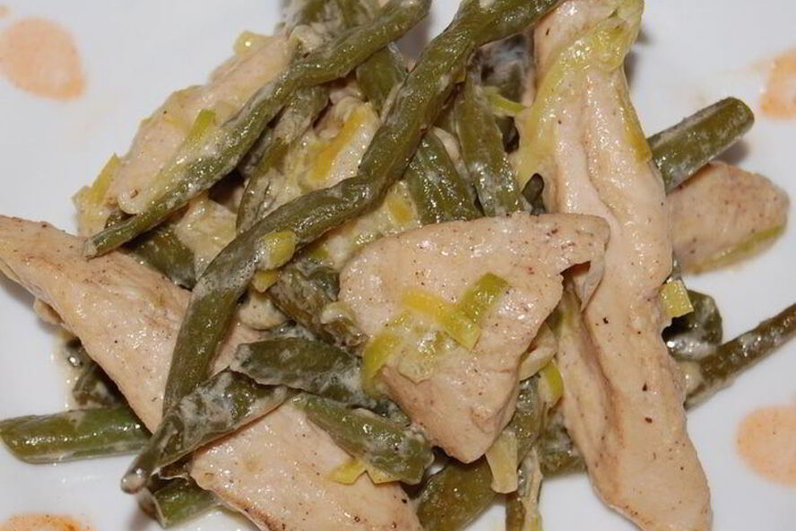 Рецепт стручковая фасоль под сливочным соусом