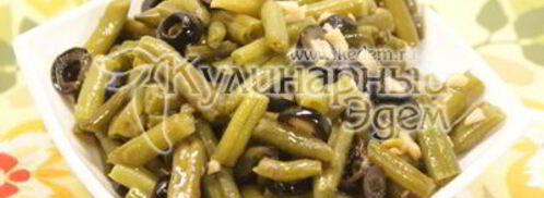 стручковая фасоль с маслинами. Шаг 4