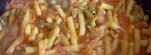 стручковая фасоль с перцами. Шаг 6