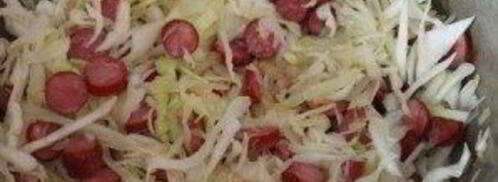 тушеная капуста с колбасками. Шаг 4