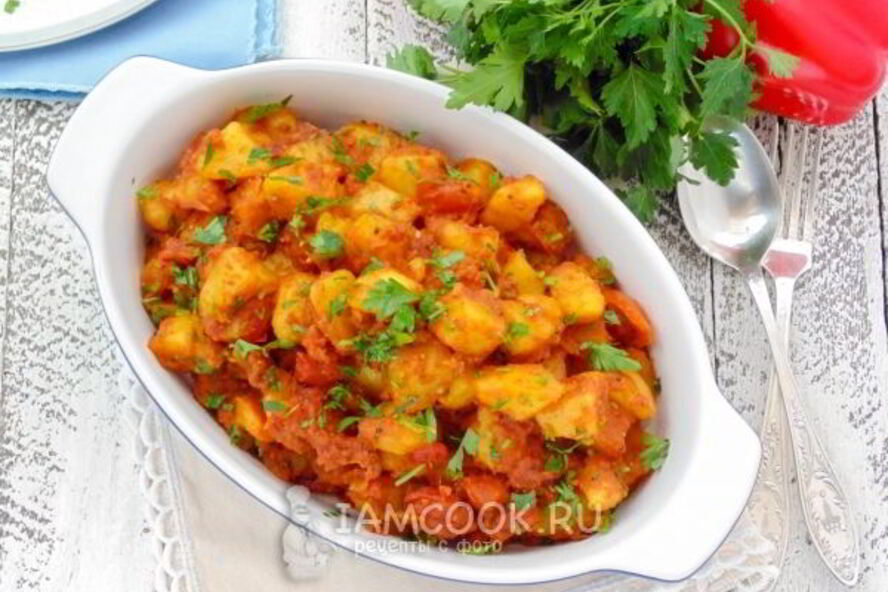 Рецепт тушеная картошка по-бомбейски