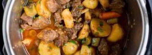 тушенная картошка с мясом в скороварке. Шаг 3