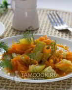 Тушеные кабачки с морковью в мультиварке