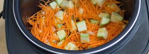 тушеные кабачки с морковью в мультиварке. Шаг 7