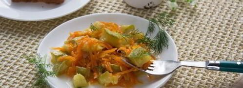 тушеные кабачки с морковью в мультиварке. Шаг 9