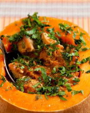 Тыква, фаршированная мясом