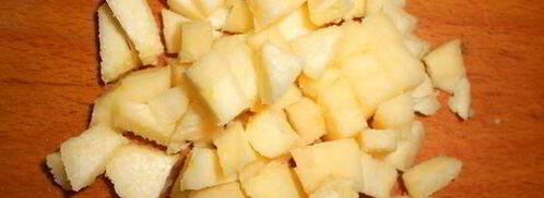 тыква тушеная с яблоками и айвой. Шаг 4