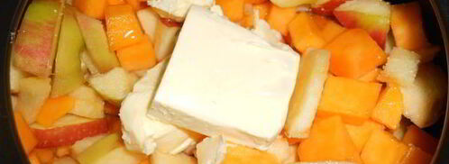 тыква тушеная с яблоками и айвой. Шаг 5