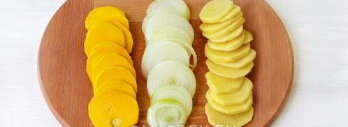 тыква, запеченная с картошкой в духовке. Шаг 3