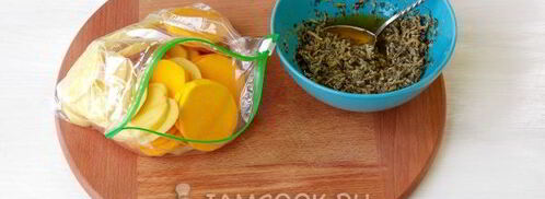 тыква, запеченная с картошкой в духовке. Шаг 6