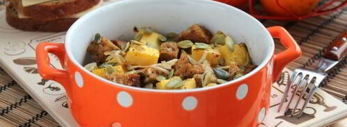 тыква, запеченная с хлебом. Шаг 9