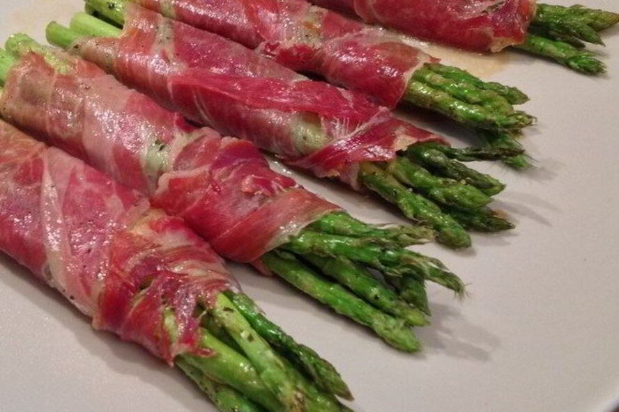 Рецепт жареная спаржа с хамоном