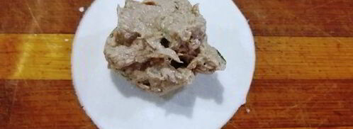 гедза с паштетом из тунца и куриной печенью. Шаг 10