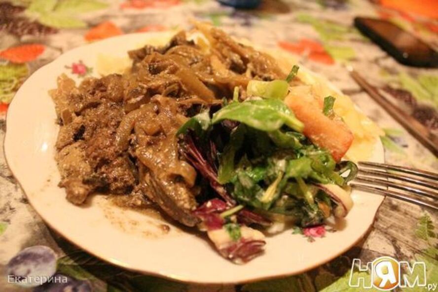 Рецепт говяжья печень в соусе порто