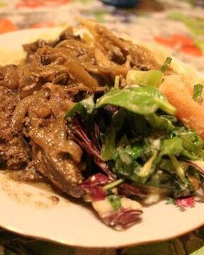 Говяжья печень в соусе Порто