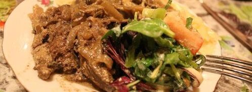 говяжья печень в соусе порто. Шаг 9