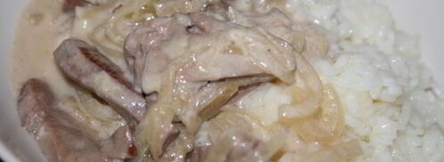 индюшиная печень в сметанно-луковом соусе. Шаг 10