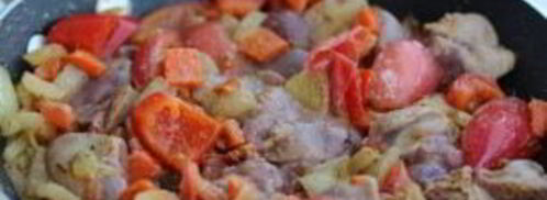 куриная печень с овощами. Шаг 6