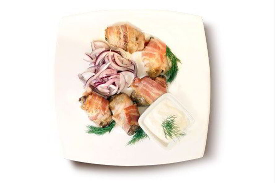 Рецепт куриная печень в беконе