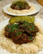 Куриная печень в красном вине