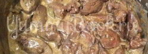 куриная печень в портвейне и сметане. Шаг 4