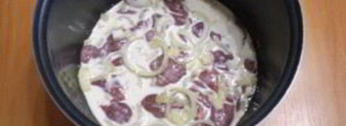 куриная печень в сливках в мультиварке. Шаг 4